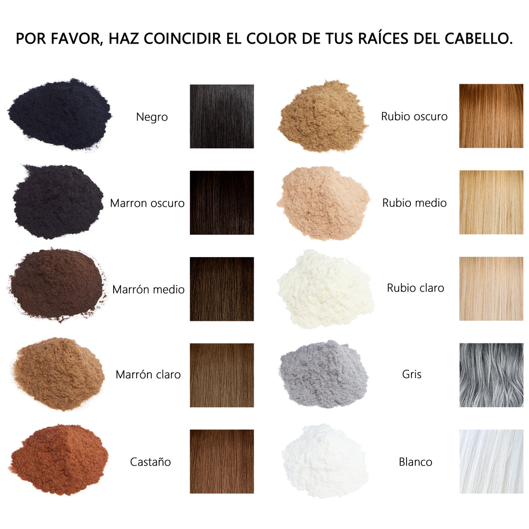 Por favor coincida el color de las raices de su cabello